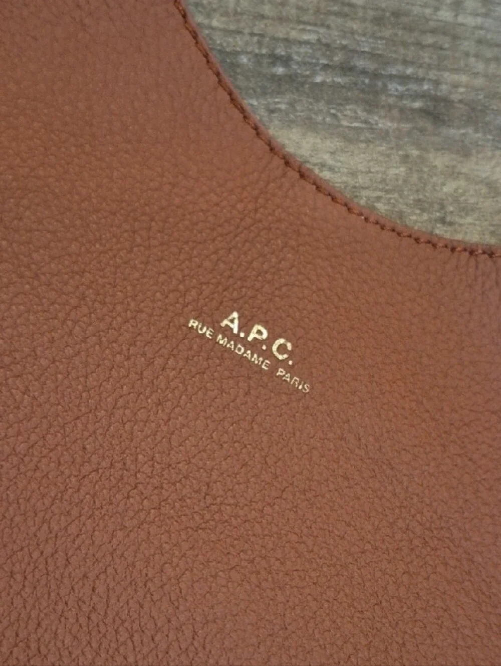 A.P.C. Le Neige Genuine Leather Unlined Hobo Shoulder Bag - Picture 9 of 16